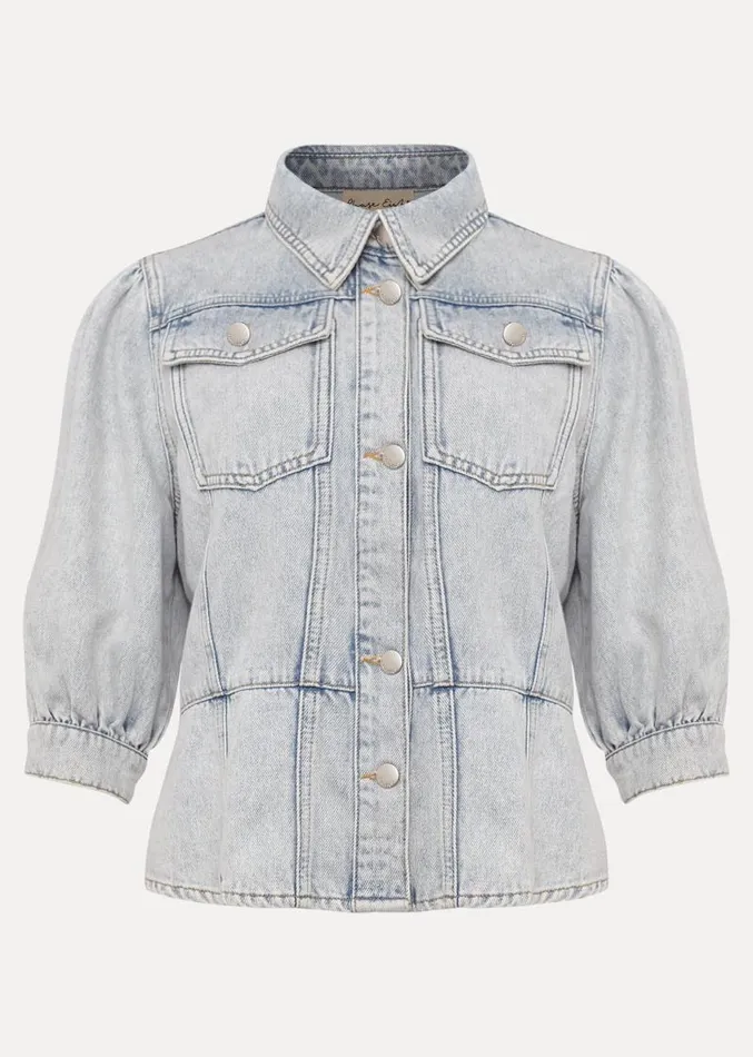 Karys Fashion Puff Sleeve Jacket Denim Women Phase Eight Jackets