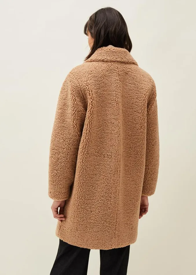 Katherine Teddy Coat Camel Women Phase Eight Coats