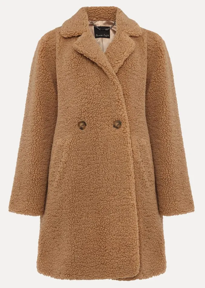 Katherine Teddy Coat Camel Women Phase Eight Coats