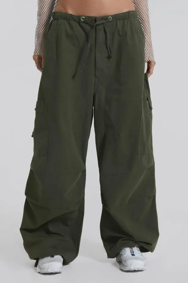 Khaki Parachute Cargo Pants Khaki Women Jaded London Parachute Pants Khaki Parachute Cargo Pants Khaki Women Jaded London Parachute Pants