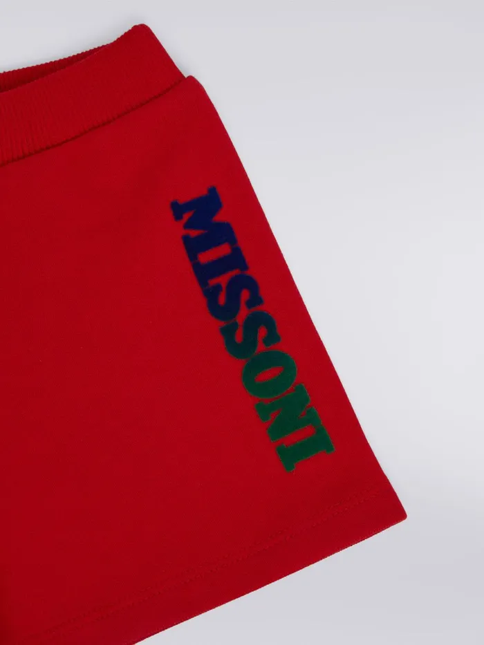 Kids Cotton Shorts With Logo Red Missoni Baby 024 Months Kids Cotton Shorts With Logo Red Missoni Baby 024 Months