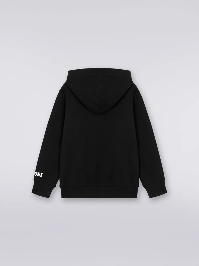 Kids ShortSleeved Cotton Sweatshirt Black Missoni Clothing