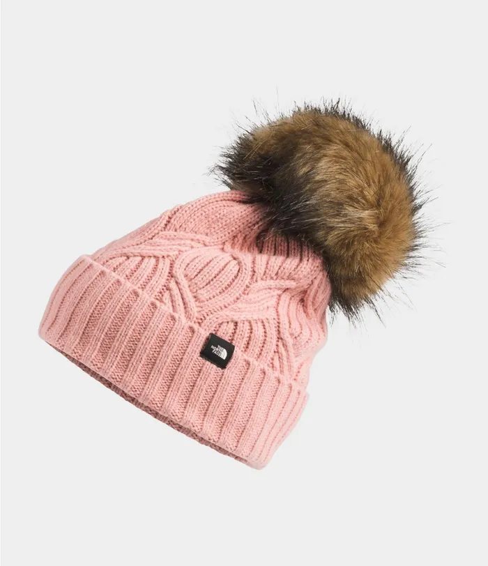 Kids The North Face Beanie OhMega Fur Pom Beanie Pink Clay