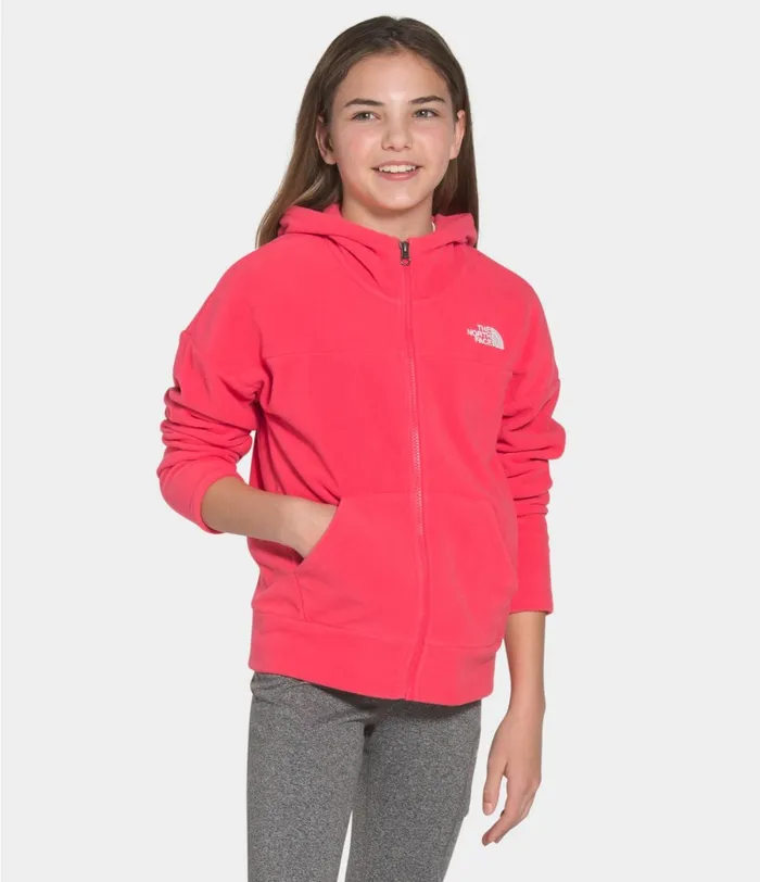 Kids The North Face Tops Glacier Full Zip Hoodie Paradise Pink
