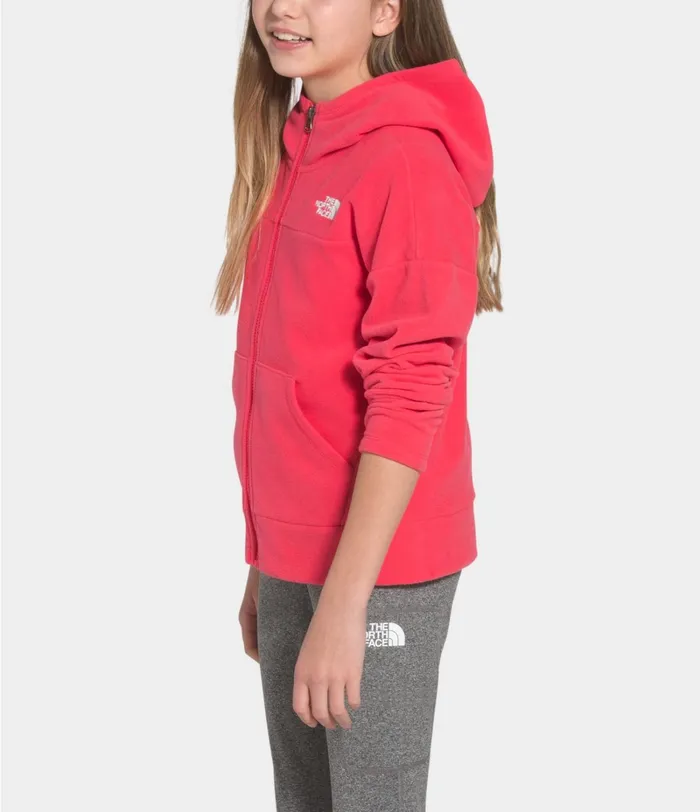 Kids The North Face Tops Glacier Full Zip Hoodie Paradise Pink