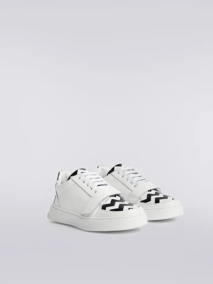 Kids Trainers With Zigzag Pattern Black and White Missoni Accessories Kids Trainers With Zigzag Pattern Black and White Missoni Accessories
