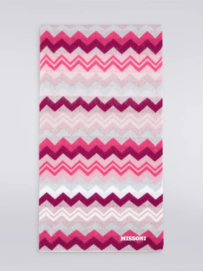 Kids Wool Zigzag Scarf Multicoloured Missoni Accessories