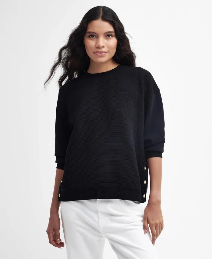 Kinghorn Sweatshirt Oat Women Barbour Hoodies and Sweatshirts