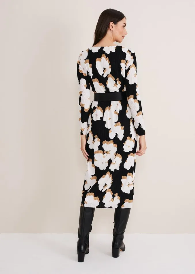 Kinzlee Printed Jersey Dress Blackivory Women Phase Eight Dresses