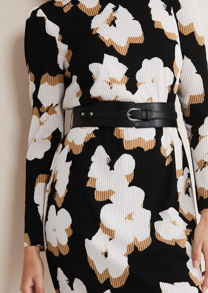 Kinzlee Printed Jersey Dress Blackivory Women Phase Eight Dresses