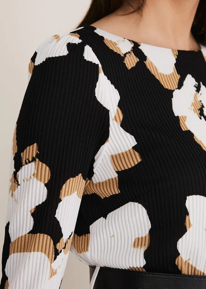 Kinzlee Printed Jersey Dress Blackivory Women Phase Eight Dresses