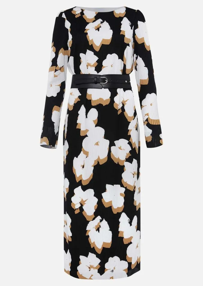 Kinzlee Printed Jersey Dress Blackivory Women Phase Eight Dresses