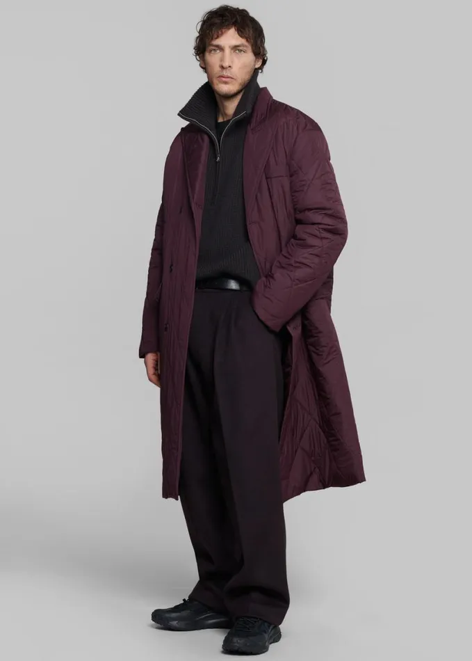 Knitwear Men The Frankie Shop Harrison Quarter Zip Jumper 8211 Dark Plum