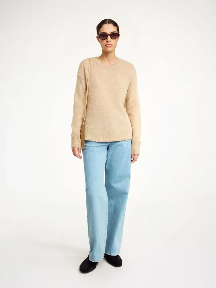 Knitwear Women By Malene Birger Briella MohairBlend Sweater Twill Beige