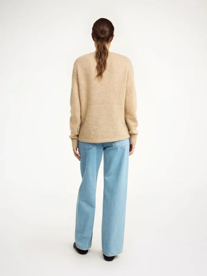 Knitwear Women By Malene Birger Briella MohairBlend Sweater Twill Beige