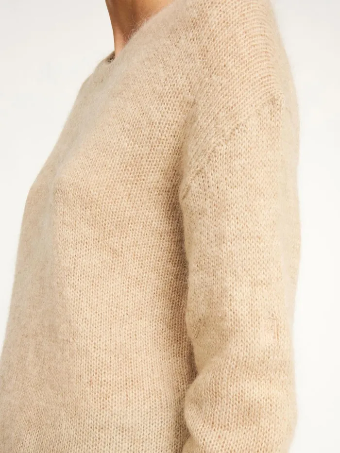 Knitwear Women By Malene Birger Briella MohairBlend Sweater Twill Beige