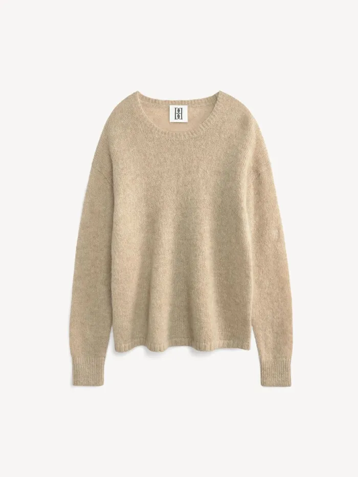 Knitwear Women By Malene Birger Briella MohairBlend Sweater Twill Beige