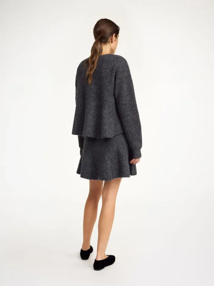 Knitwear Women By Malene Birger Cova Sweater Grey Melange