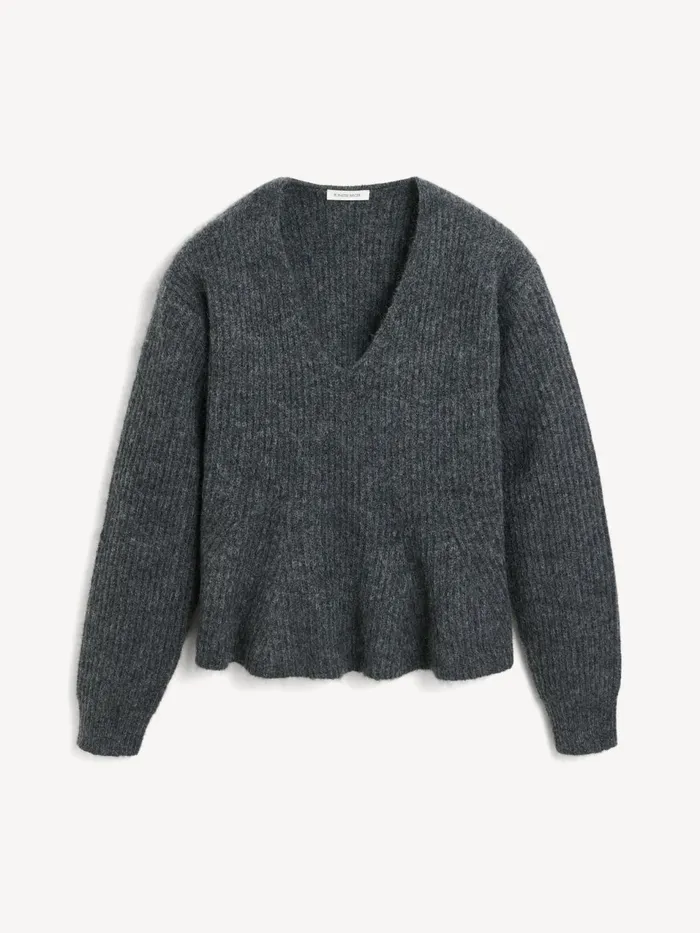 Knitwear Women By Malene Birger Cova Sweater Grey Melange