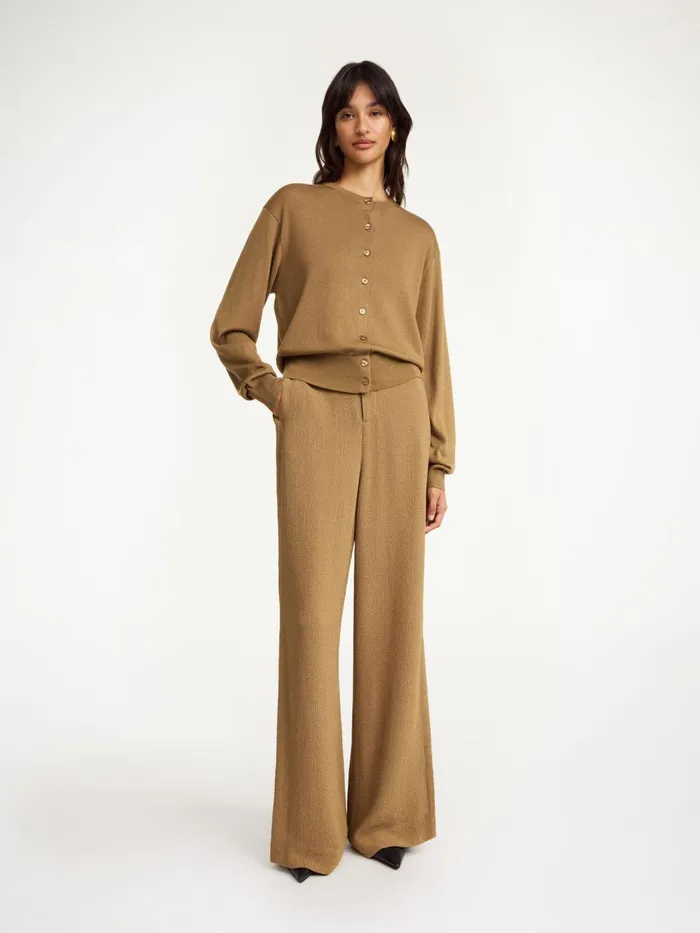 Knitwear Women By Malene Birger Montie Cardigan Light Brown