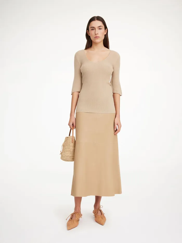 Knitwear Women By Malene Birger Remona RibbedKnit Top Tehina