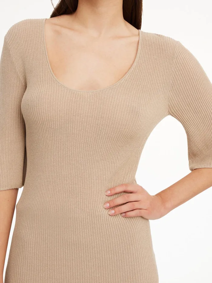 Knitwear Women By Malene Birger Remona RibbedKnit Top Tehina