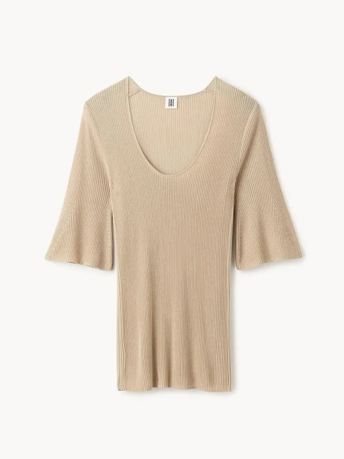 Knitwear Women By Malene Birger Remona RibbedKnit Top Tehina