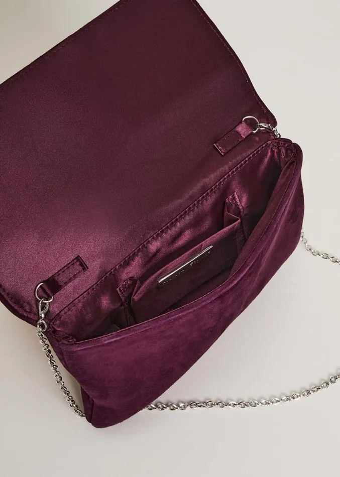 Knot Front Clutch Bag Plum Women Phase Eight Bags and Clutches