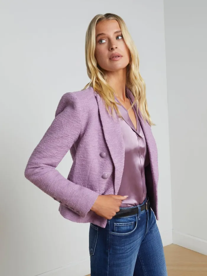 L039Agence Blazers and Jackets Women Brooke OpenFront Blazer Wisteriafrench Paisley L039Agence Blazers and Jackets Women Brooke OpenFront Blazer Wisteriafrench Paisley