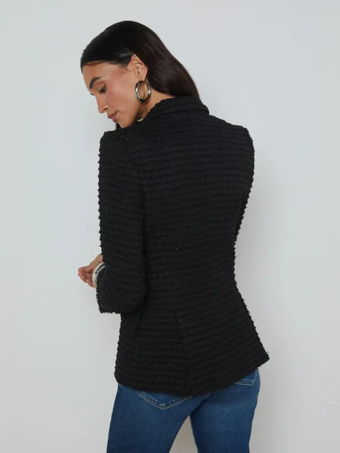 L039Agence Blazers and Jackets Women Chamberlain Tweed Blazer Black