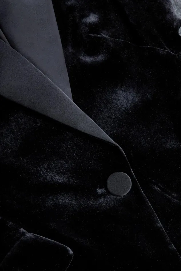 L039Agence Blazers and Jackets Women Sheila Velvet Blazer Black L039Agence Blazers and Jackets Women Sheila Velvet Blazer Black