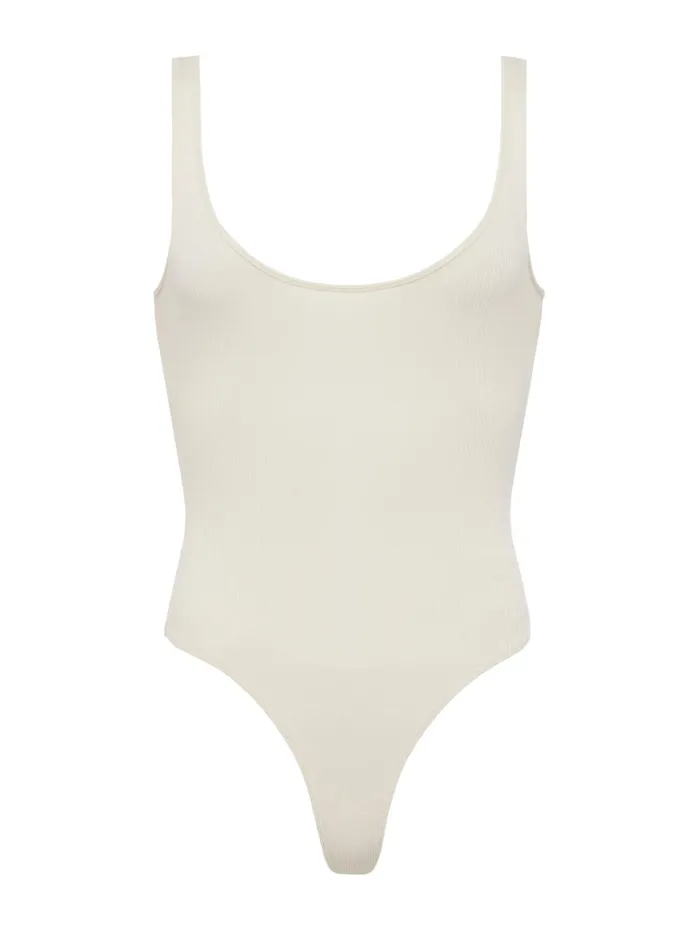 L039Agence Camisoles and Tanks Women Nica Scoopneck Bodysuit Ivory L039Agence Camisoles and Tanks Women Nica Scoopneck Bodysuit Ivory