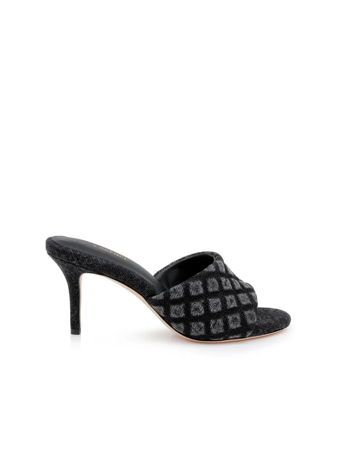 L039Agence Heels Women Denise Denim Mule Black Denim