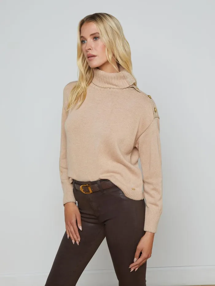 L039Agence Knitwear Women Apple Turtleneck Oatmealgold