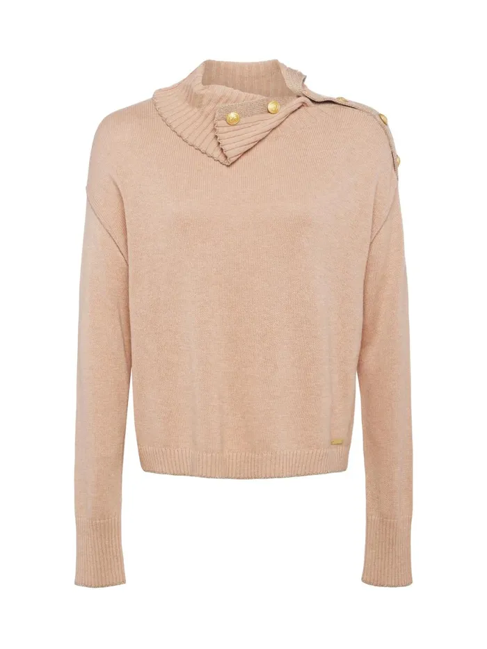 L039Agence Knitwear Women Apple Turtleneck Oatmealgold