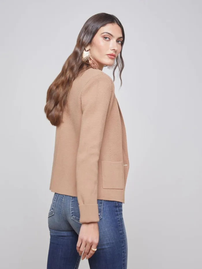 L039Agence Knitwear Women Sofia Knit Blazer Ginger Snap L039Agence Knitwear Women Sofia Knit Blazer Ginger Snap
