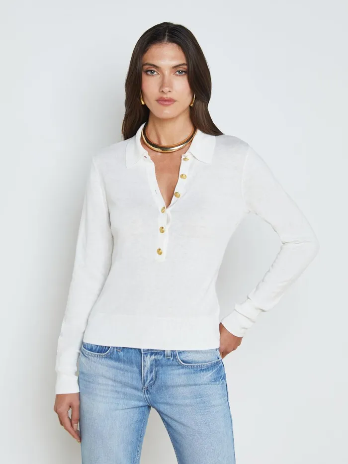 L039Agence Knitwear Women Sterling Sweater Whitegold