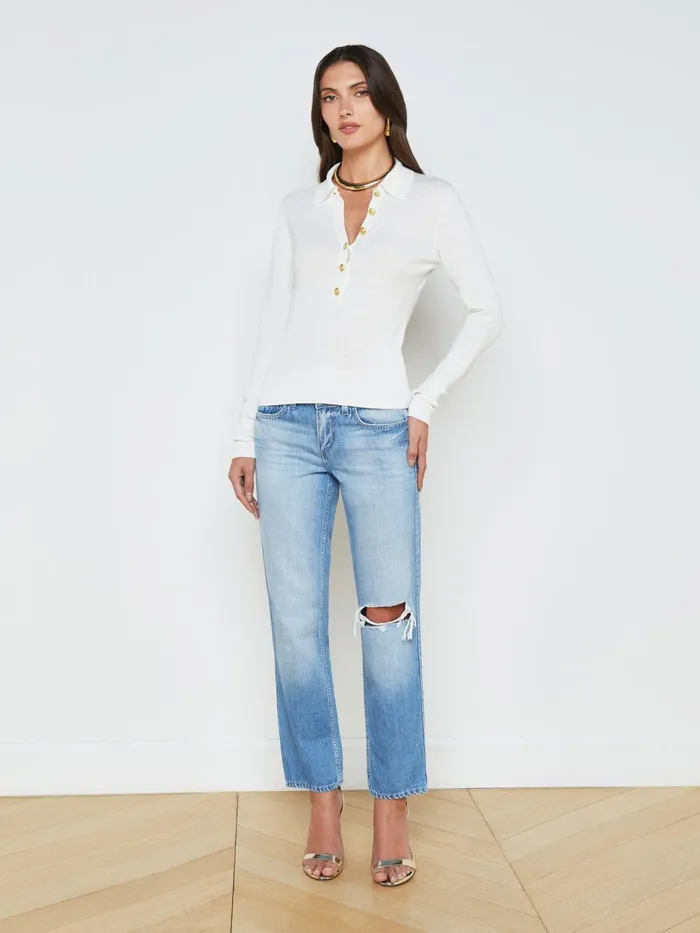 L039Agence Knitwear Women Sterling Sweater Whitegold L039Agence Knitwear Women Sterling Sweater Whitegold
