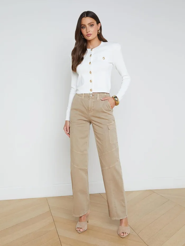 L039Agence Knitwear Women Toulouse Cardigan Ivory L039Agence Knitwear Women Toulouse Cardigan Ivory