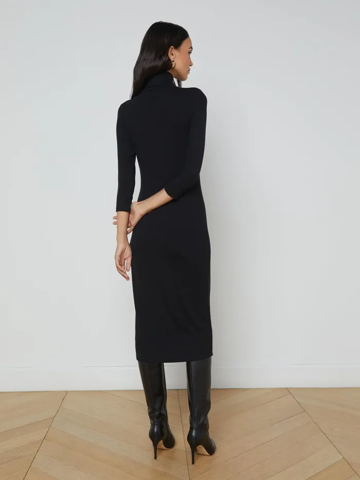 L039Agence Knitwear Women Voletta Turtleneck Knit Dress Black L039Agence Knitwear Women Voletta Turtleneck Knit Dress Black