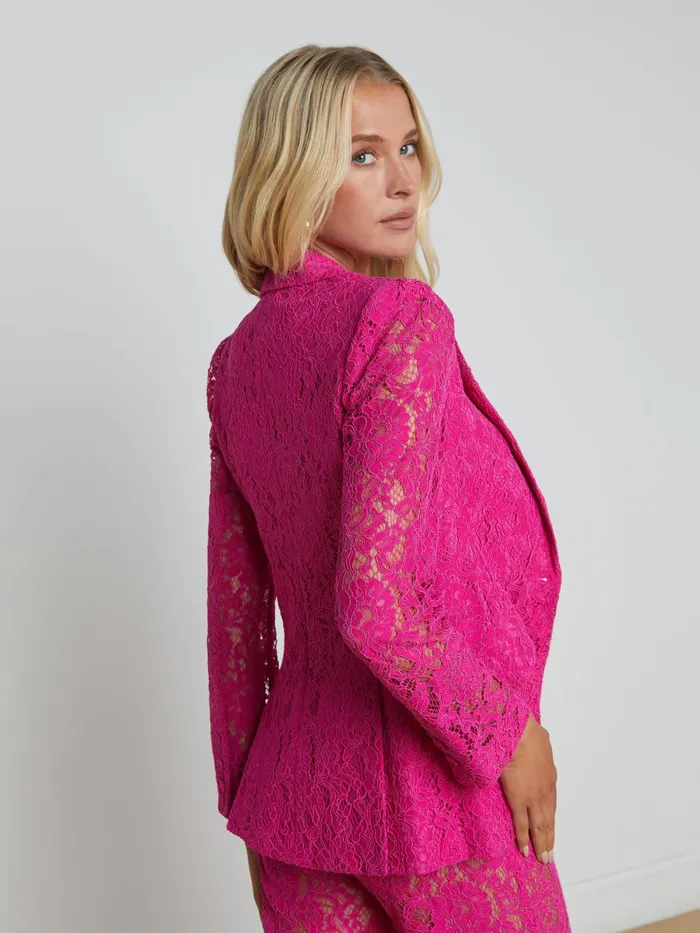 L039Agence Matching Sets Women Chamberlain Lace Blazer Light Ruby