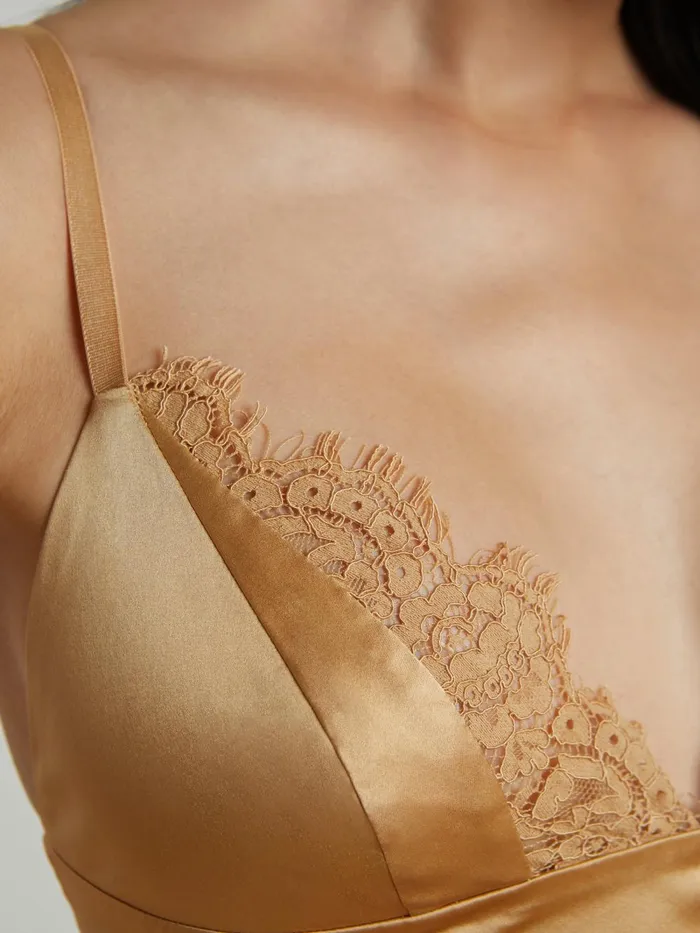 L039Agence Matching Sets Women Ginger Silk Bralette Latte L039Agence Matching Sets Women Ginger Silk Bralette Latte