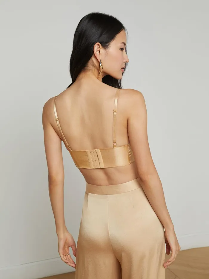 L039Agence Matching Sets Women Ginger Silk Bralette Latte L039Agence Matching Sets Women Ginger Silk Bralette Latte