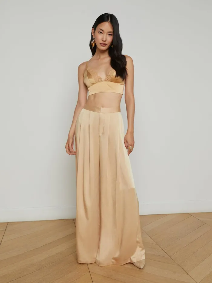 L039Agence Matching Sets Women Ginger Silk Bralette Latte L039Agence Matching Sets Women Ginger Silk Bralette Latte