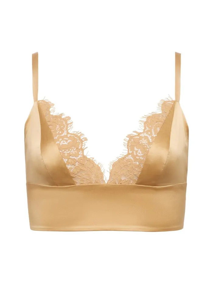 L039Agence Matching Sets Women Ginger Silk Bralette Latte L039Agence Matching Sets Women Ginger Silk Bralette Latte