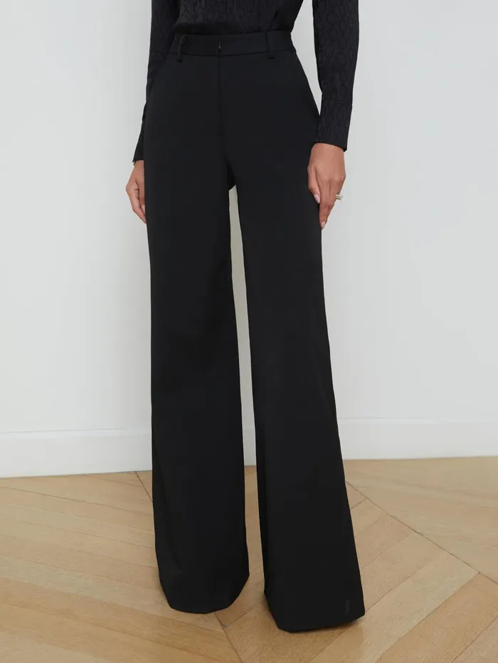 L039Agence Pants Women Pilar WideLeg Pant Classic Black L039Agence Pants Women Pilar WideLeg Pant Classic Black