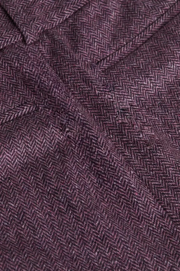L039Agence Pants Women Pilar Wool WideLeg Pant Deep Plum Multi Chevron L039Agence Pants Women Pilar Wool WideLeg Pant Deep Plum Multi Chevron