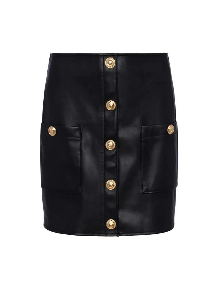 L039Agence Skirts Women Truman Vegan Leather Mini Skirt Black L039Agence Skirts Women Truman Vegan Leather Mini Skirt Black