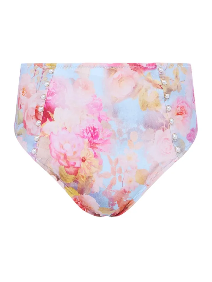 L039Agence Swimwear Women Vanessa HighWaisted Bikini Bottom Multi Soft Cloud Floral L039Agence Swimwear Women Vanessa HighWaisted Bikini Bottom Multi Soft Cloud Floral