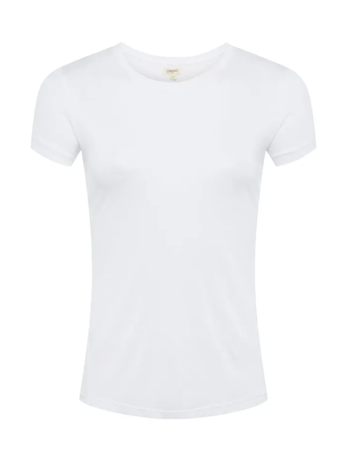 L039Agence Tees Women Ellie Cashmere Jersey Tee White L039Agence Tees Women Ellie Cashmere Jersey Tee White